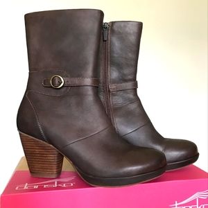 Dansko Brown Leather Boots, Size 39 (US Size 9)